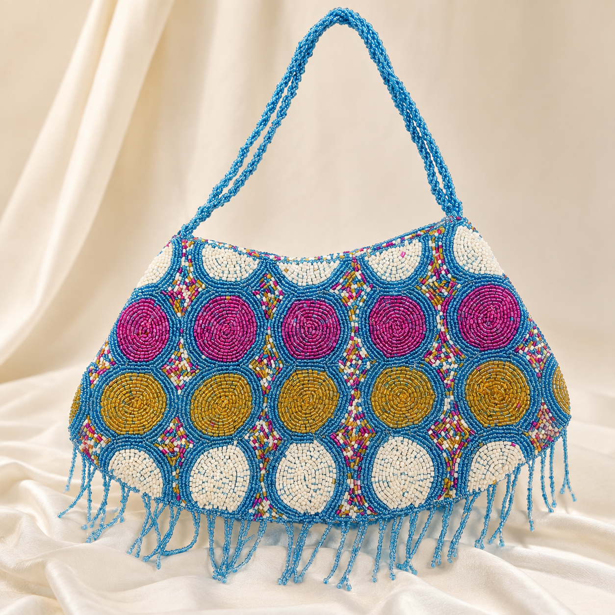 Color Me Confident Beaded Shoulder Bag