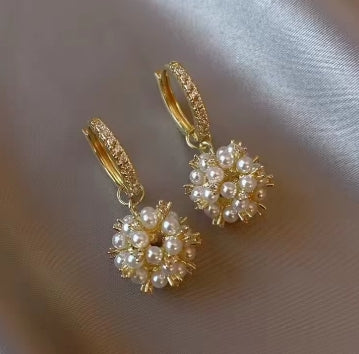 Bead Ball Pendant Earrings
