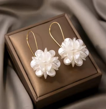 Pearl Petal Ball Earrings