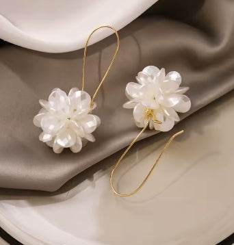 Pearl Petal Ball Earrings