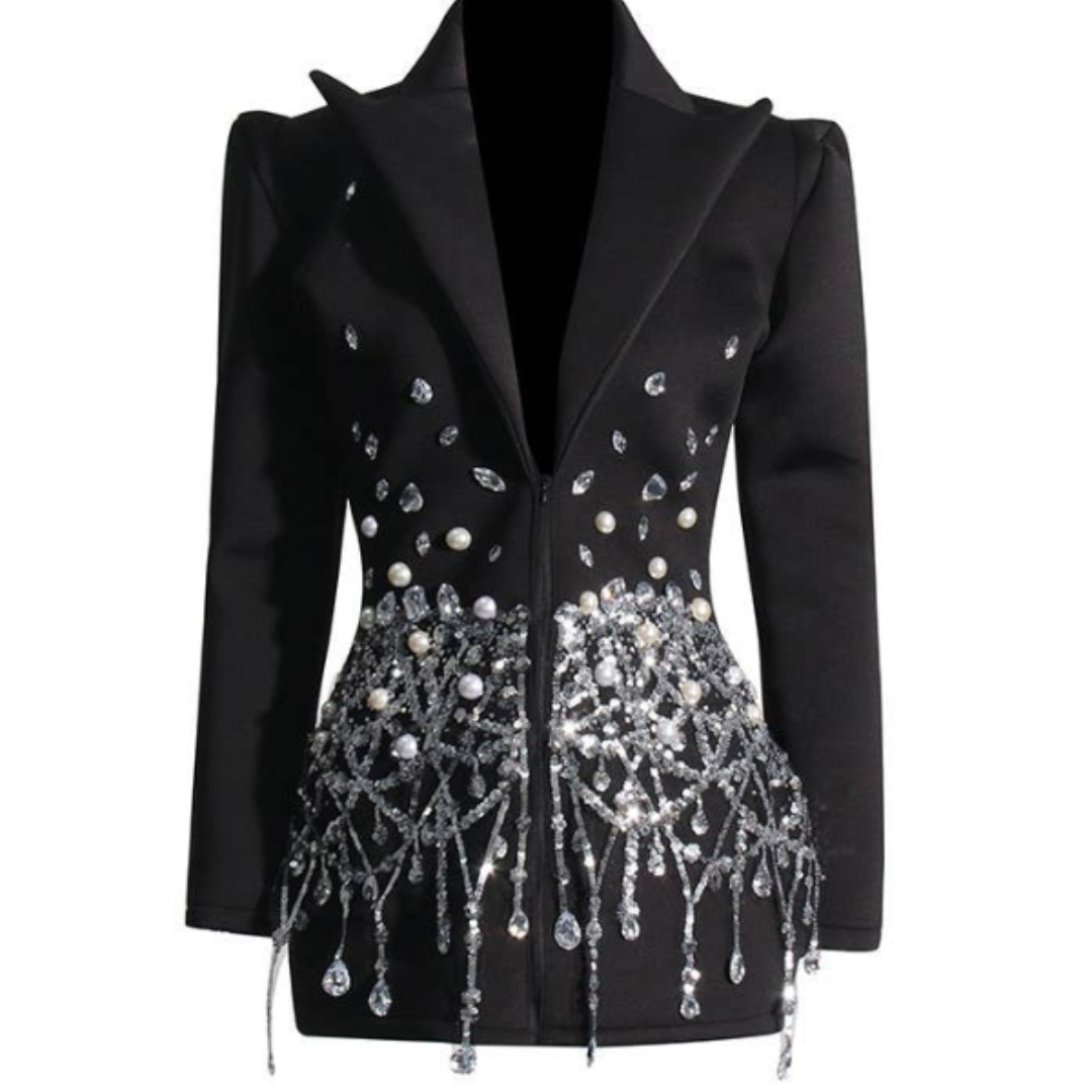 Sequin Studded Suit Dress