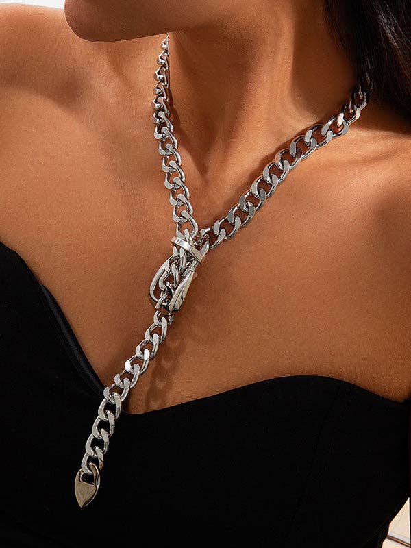 Chains Geometric Solid Color Necklace