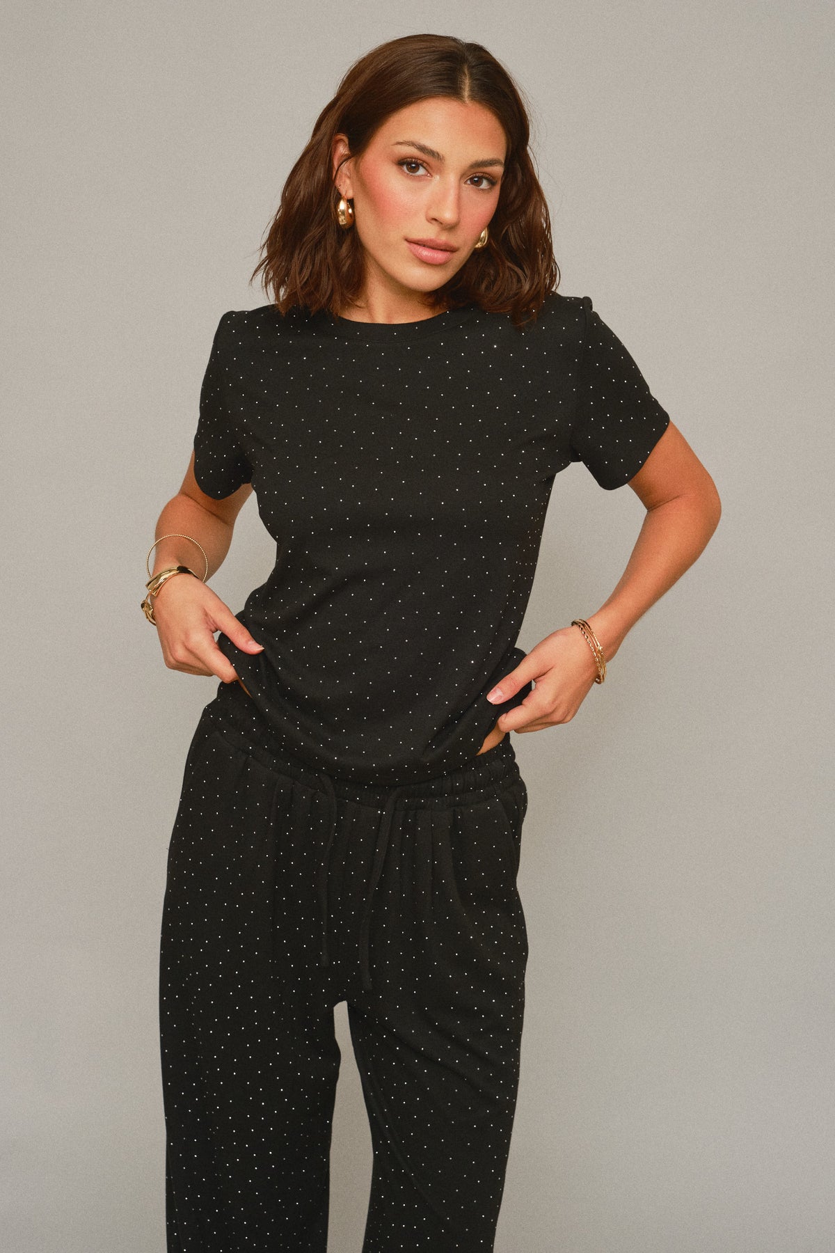 Rhinestone Embellished T-Shirt