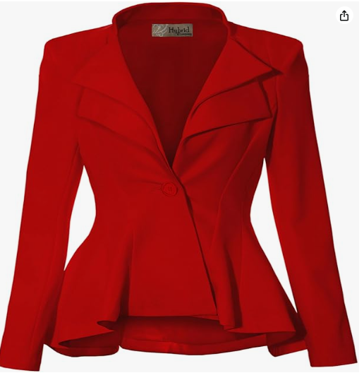 Red Peplum Blazer