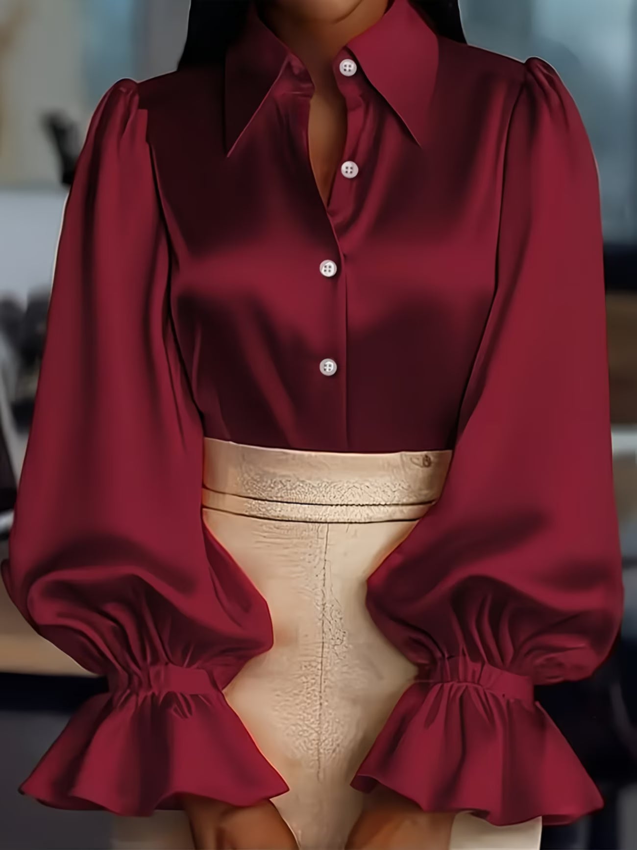 Bubble Sleeve Blouse