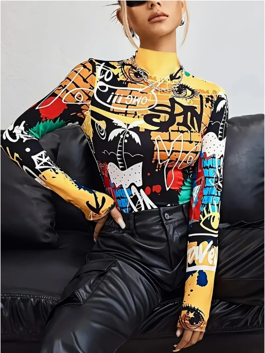Multi-colored Body Suit