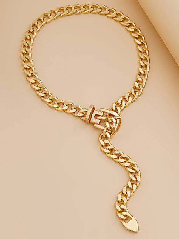 Chains Geometric Solid Color Necklace