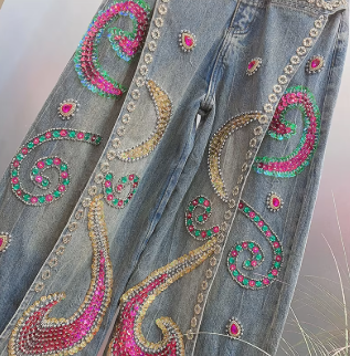 Sequin and Diamond Jeans
