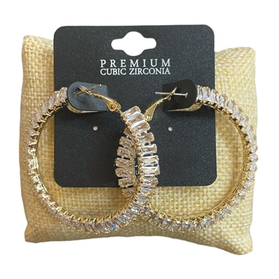 Rhinestone Hoop Earrings