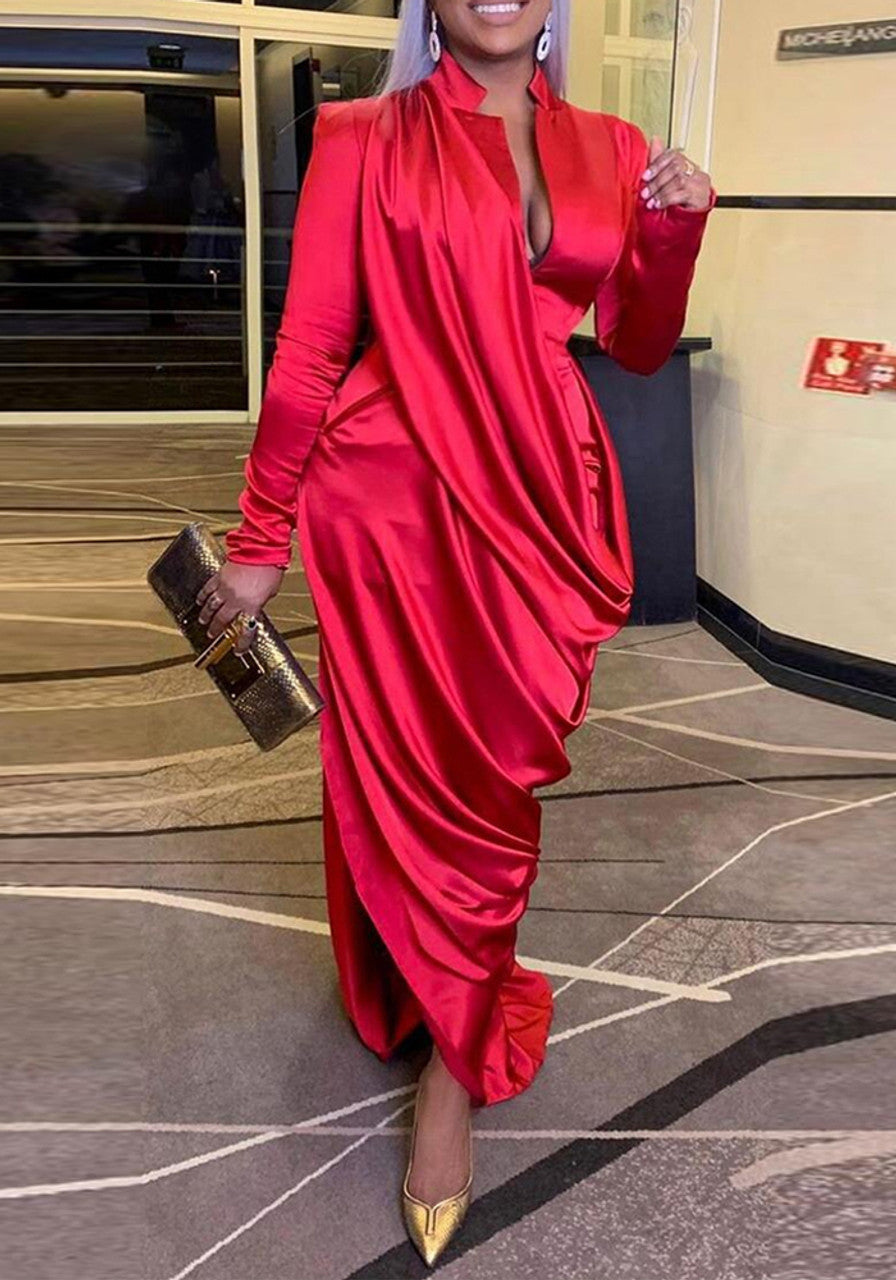 Long Sleeve Fitted Maxi Dress