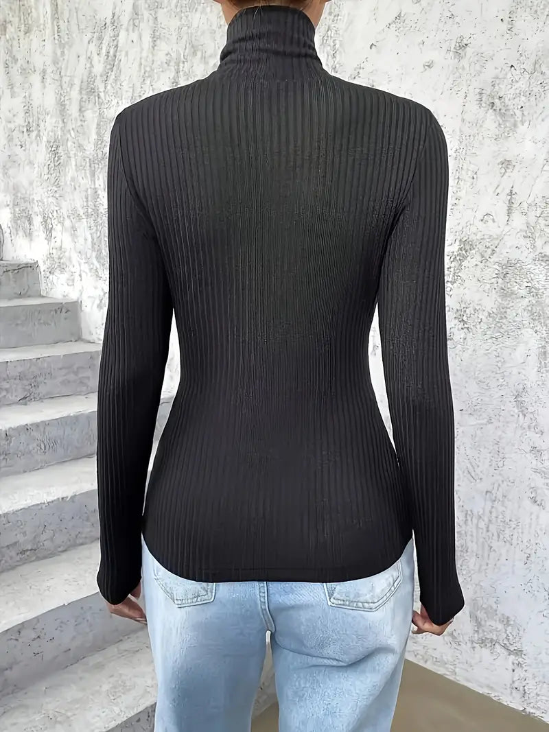 Zippered Turtle Neck