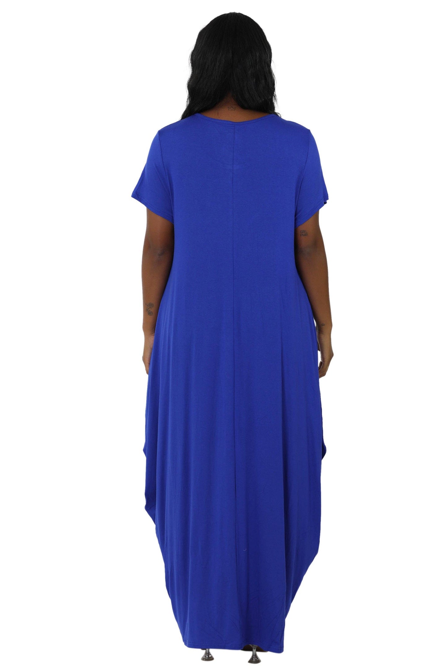 Long "Faith" Knitted Short Sleeve Dress