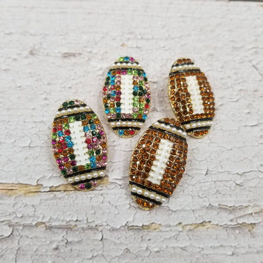 Bling Football Stud Earrings