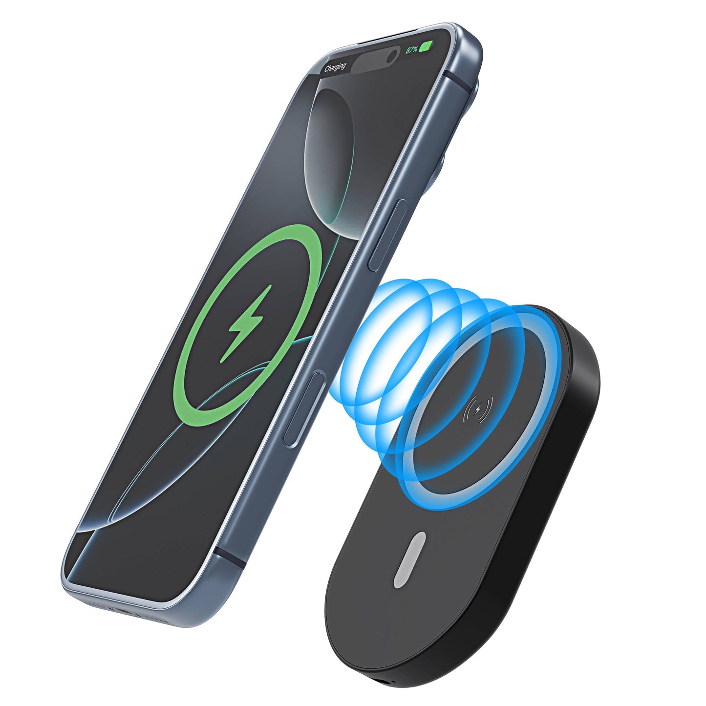 Magnetic Wireless 5000mAh Power Bank Fast Charge Ultra Slim