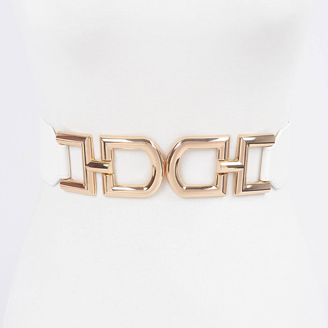 Multi Metal Buckle Elastic Plus Size Belt HB8617