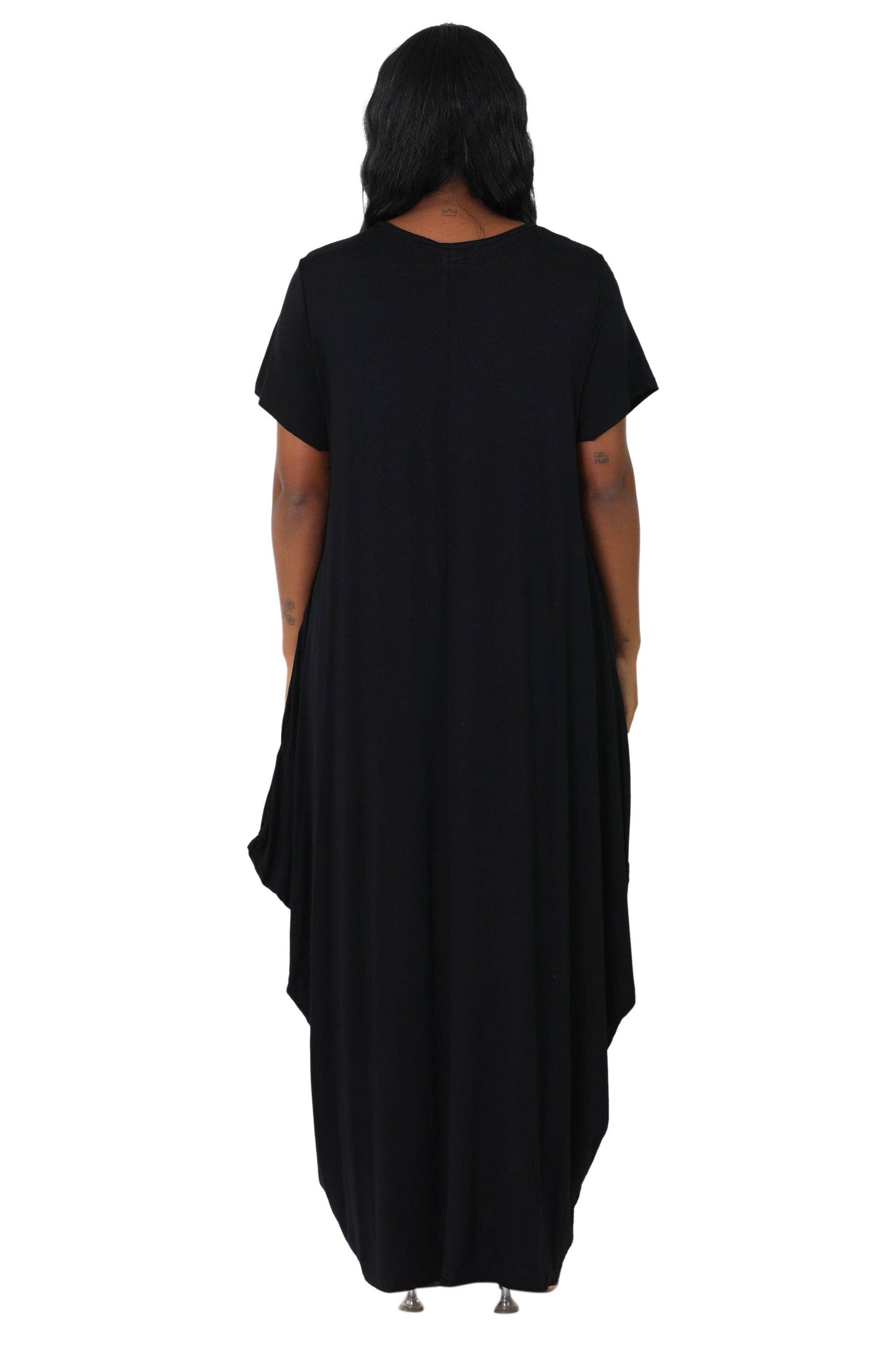 Long "Faith" Knitted Short Sleeve Dress