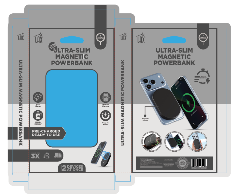Magnetic Wireless 5000mAh Power Bank Fast Charge Ultra Slim