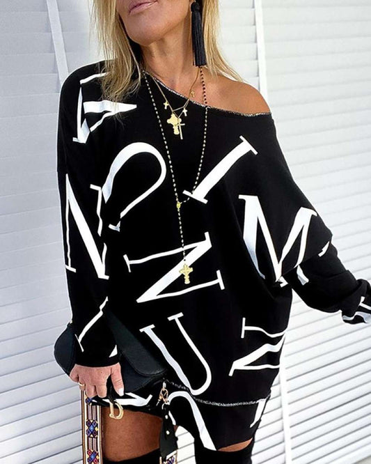 Long sleeve casual sweatshirt