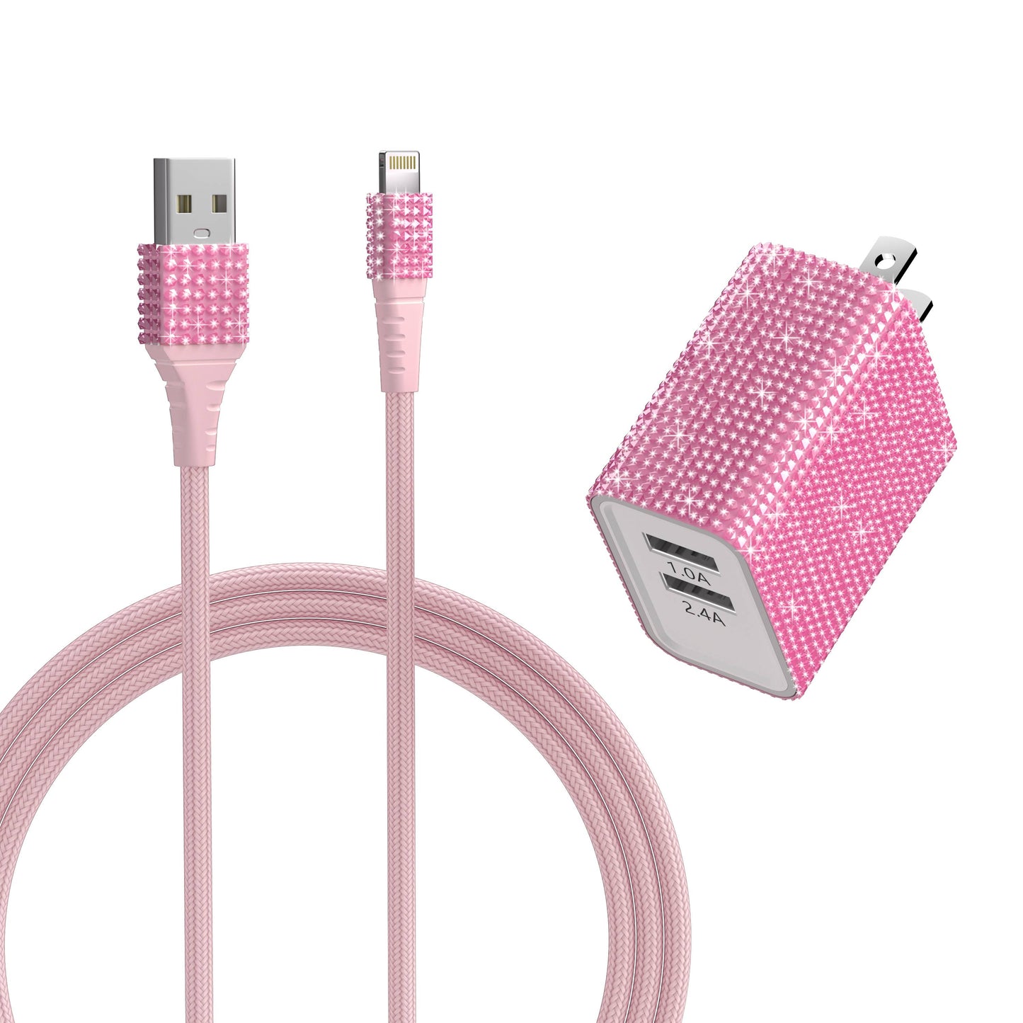 Bling Dual High-Speed Wall Charger Cable 6-ft Retail Pack