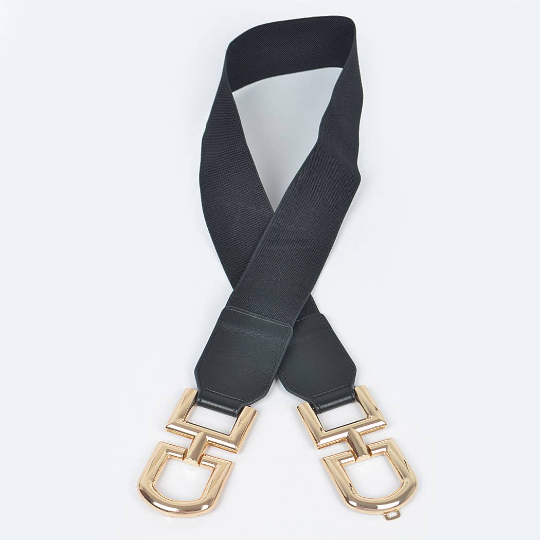 Multi Metal Buckle Elastic Plus Size Belt HB8617
