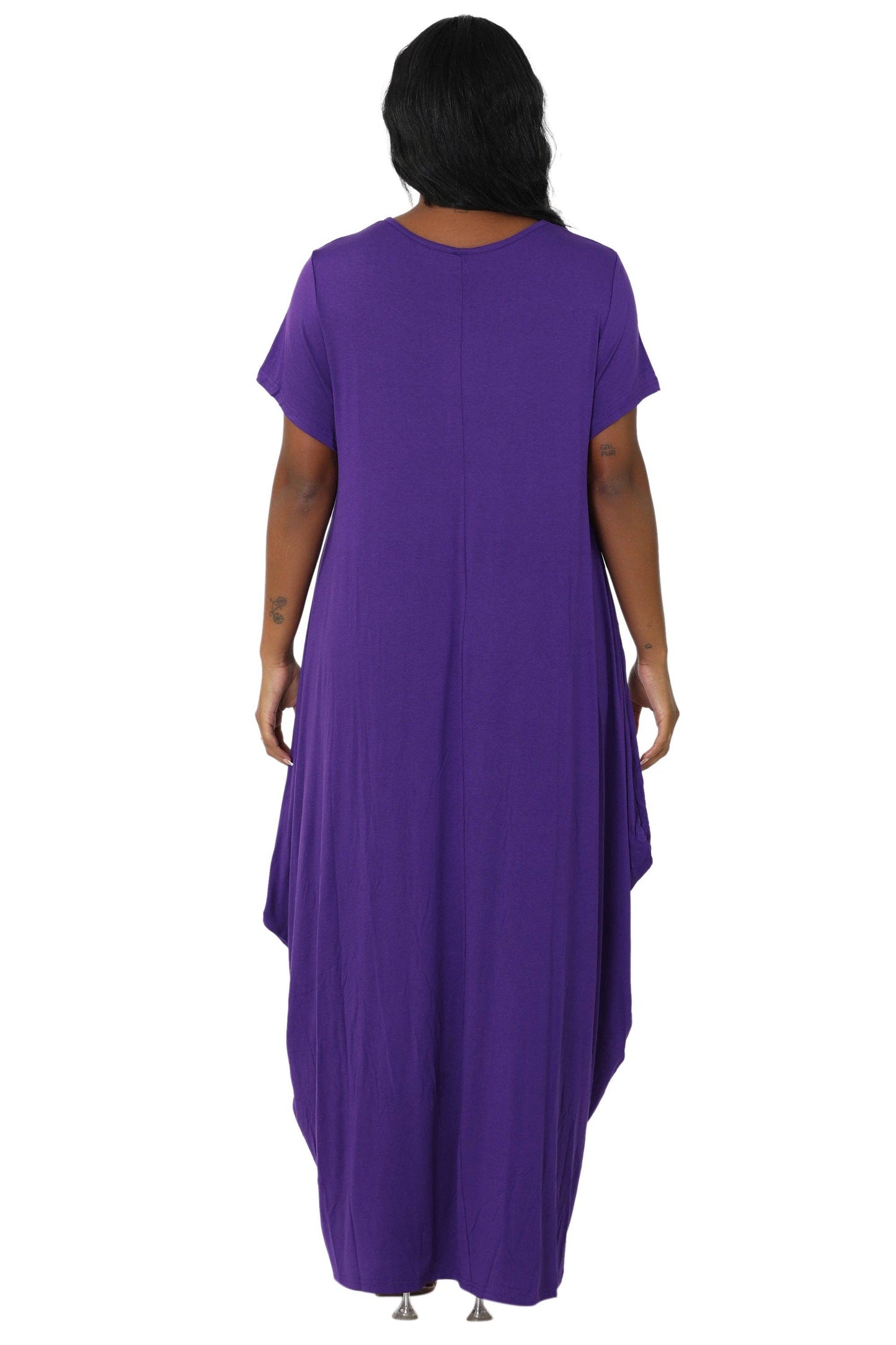 Long "Faith" Knitted Short Sleeve Dress