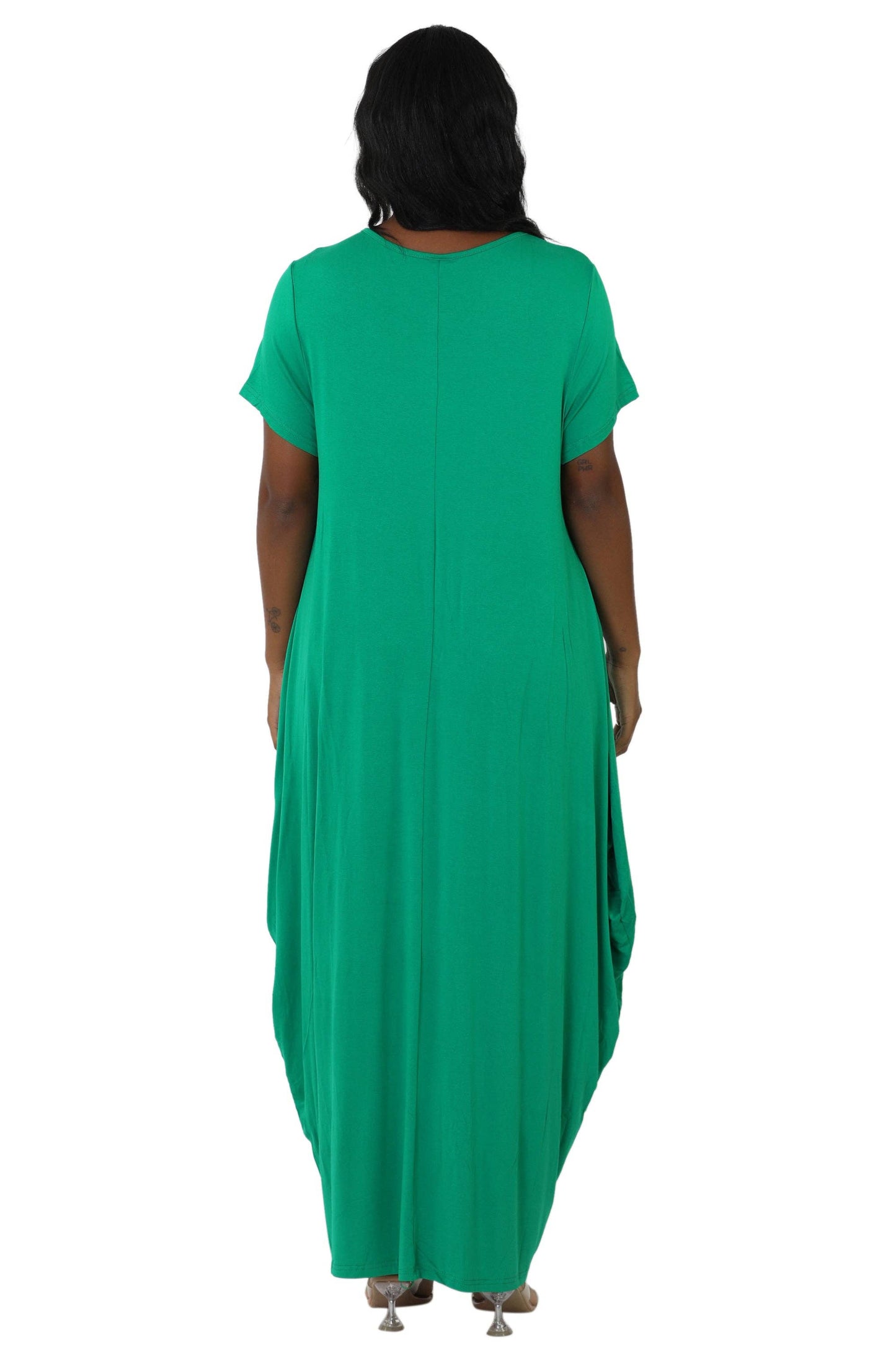 Long "Faith" Knitted Short Sleeve Dress