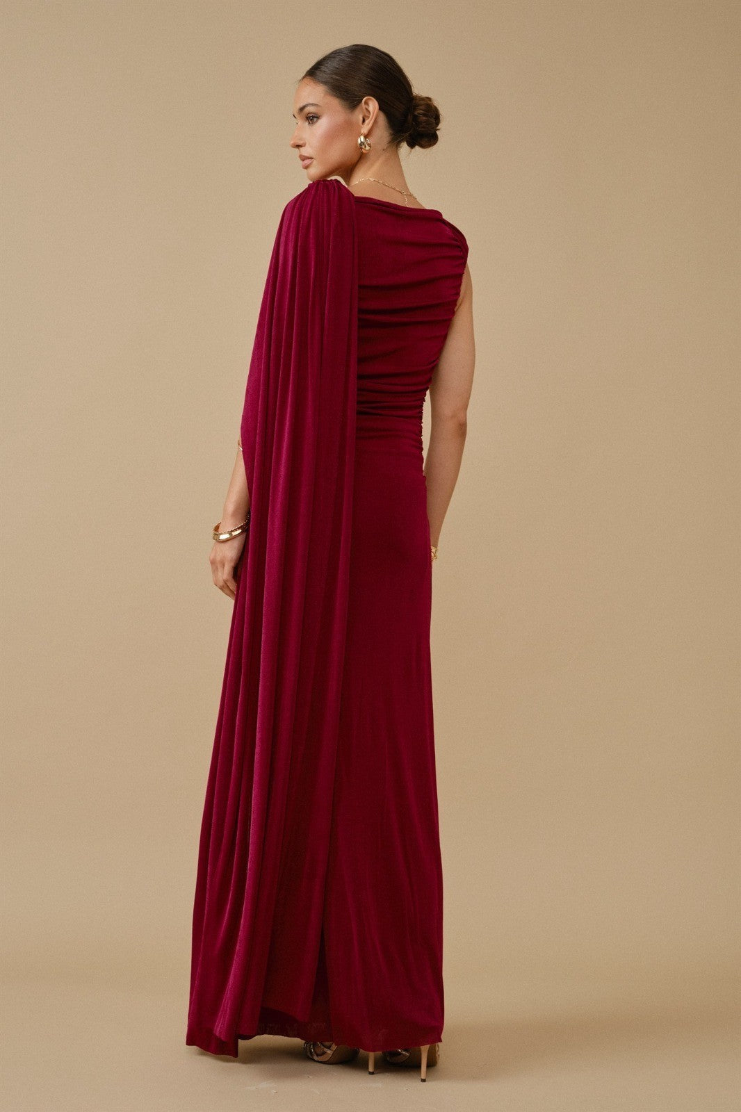 The Burgundy Goddess Gown