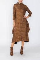 MOCK NECK SWING DRESS
