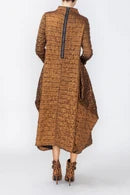 MOCK NECK SWING DRESS