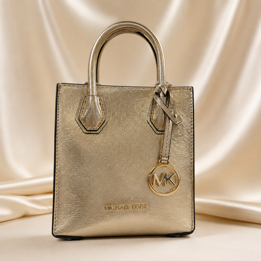 Metallic Gold Michael Kors Mini Tote