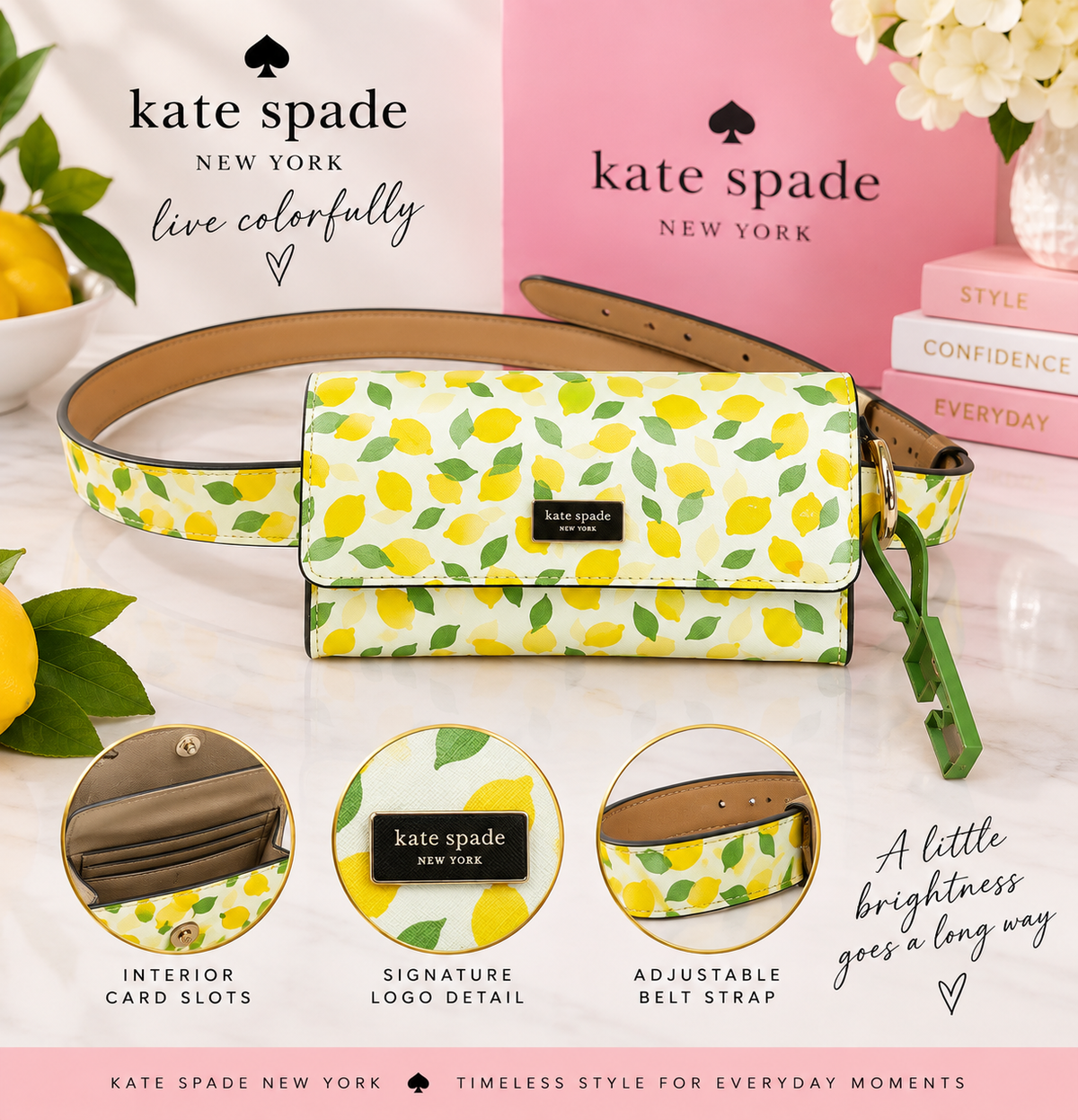 Kate Spade New York Lemon Print Belt Bag