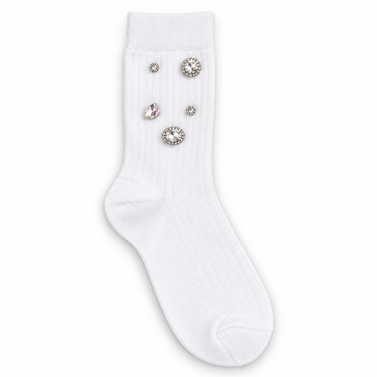 Jeweled Crew Socks