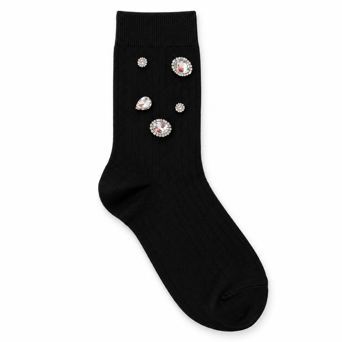 Jeweled Crew Socks
