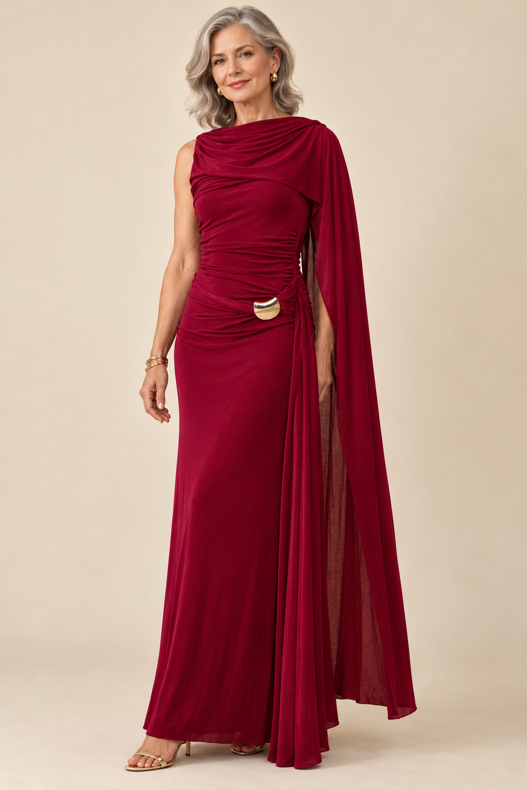 The Burgundy Goddess Gown