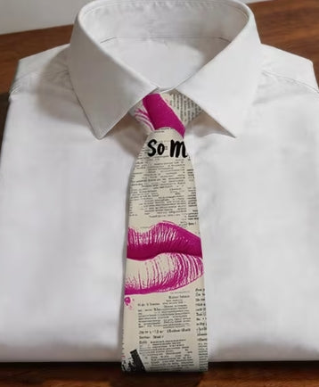 Pink Lip Thankful Tie