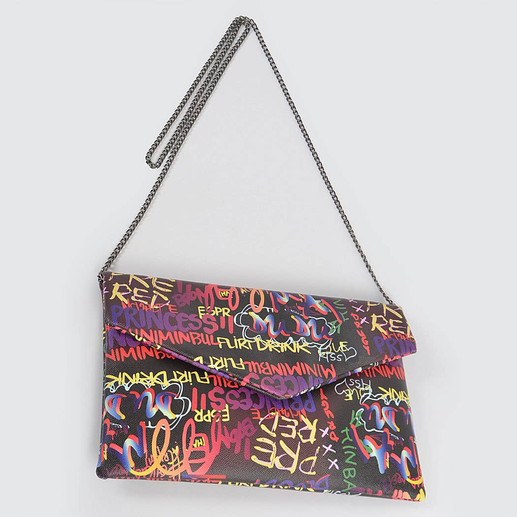 Graffiti Envelope Clutch