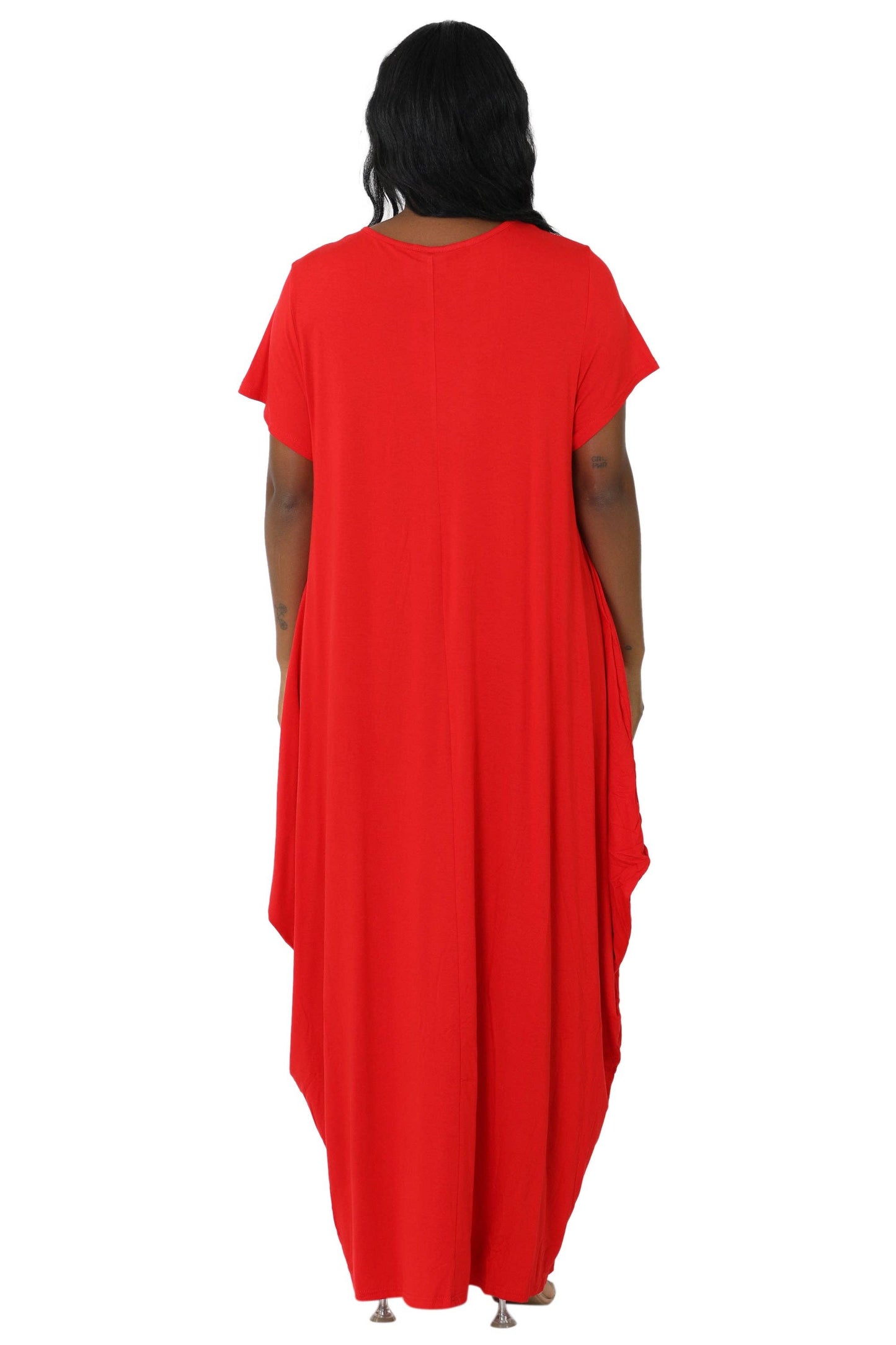 Long "Faith" Knitted Short Sleeve Dress