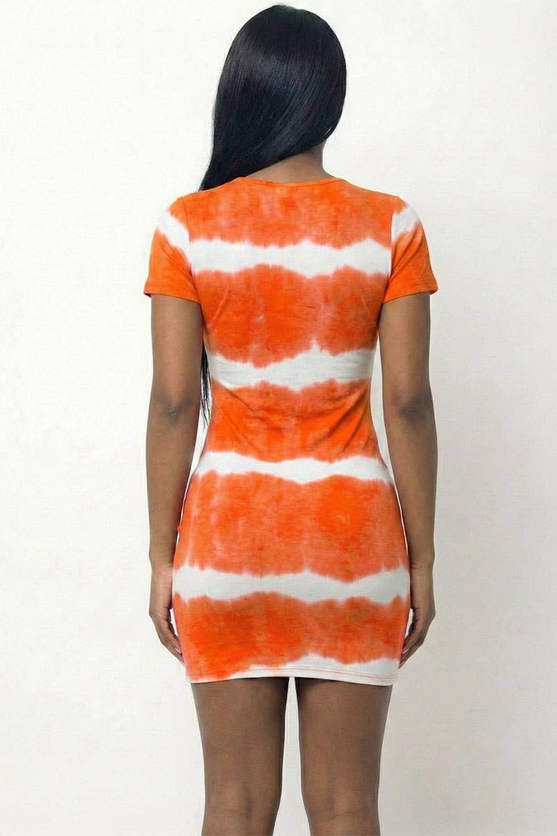Tie-dye Print Bodycon Dress