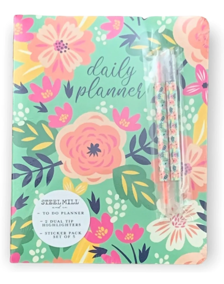 Steel Mill and Company Floral Undated Daily Planner