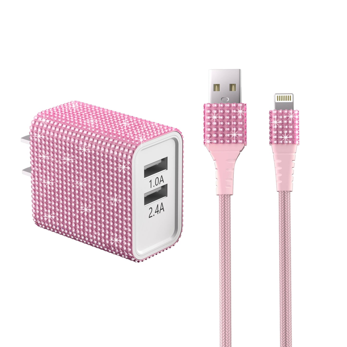 Bling Dual High-Speed Wall Charger Cable 6-ft Retail Pack