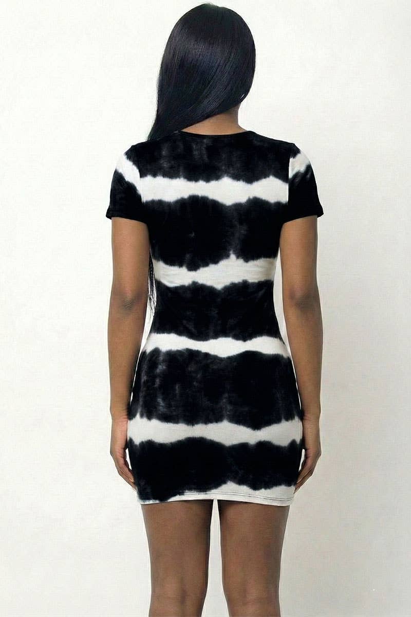 Tie-dye Print Bodycon Dress
