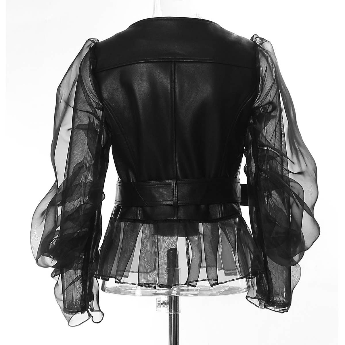 Biker Jacket with Mesh Panels