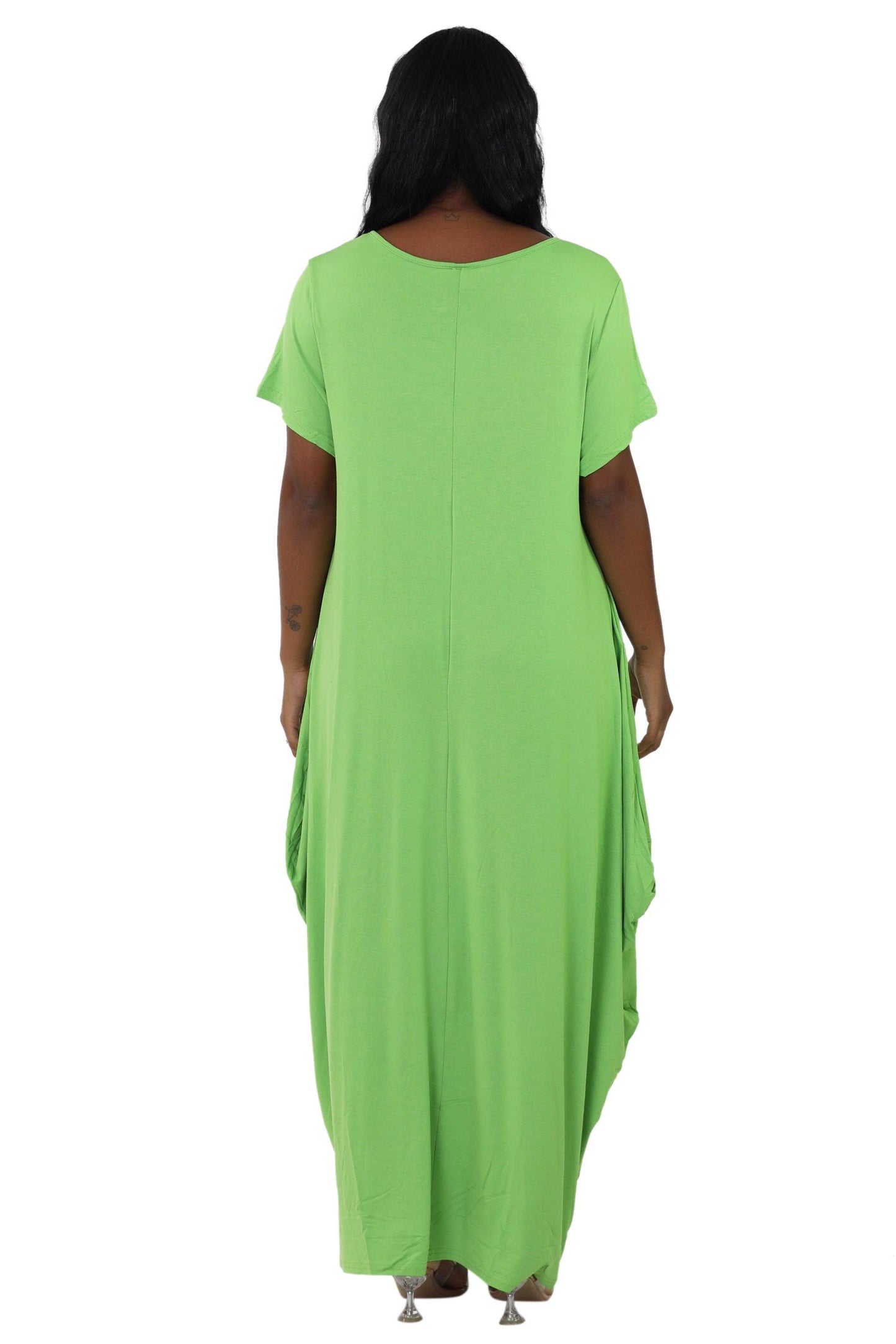Long "Faith" Knitted Short Sleeve Dress