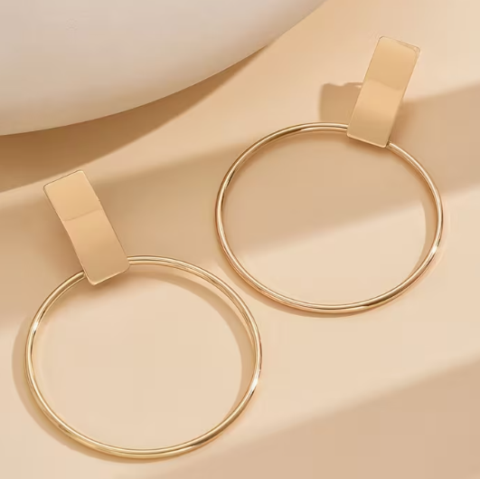 Modern Circle Clip-On Earrings