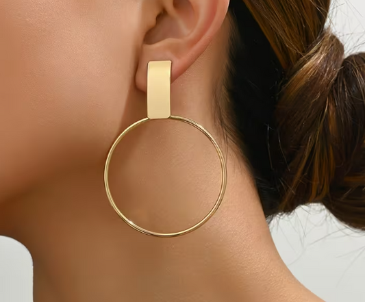 Modern Circle Clip-On Earrings