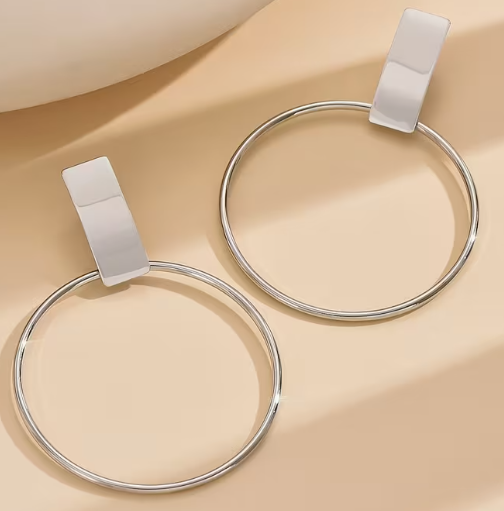 Modern Circle Clip-On Earrings