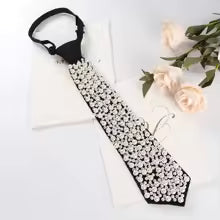 Black Pearl Lazy Bow Tie