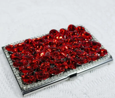Rhinestone Business Card Holder