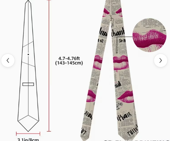 Pink Lip Thankful Tie